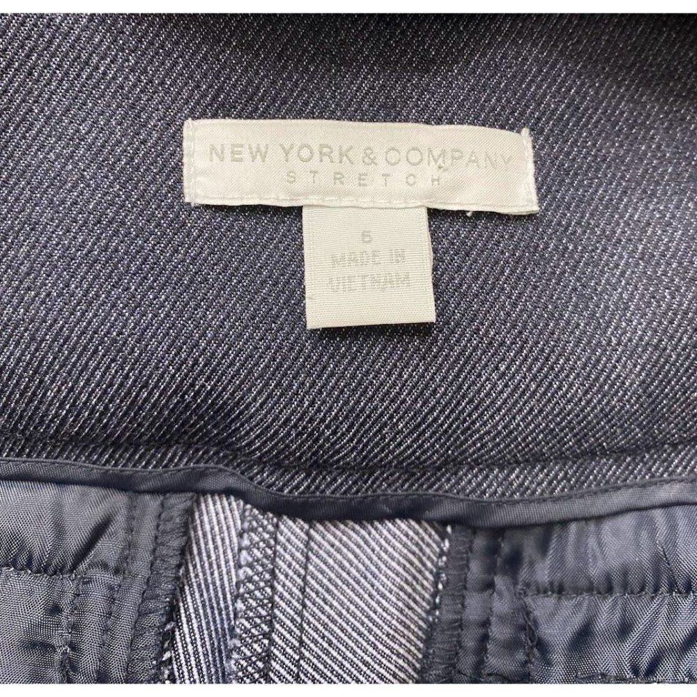 New York & Company Blue Stretch Straight Leg Pant sz 6 - Picture 2 of 8
